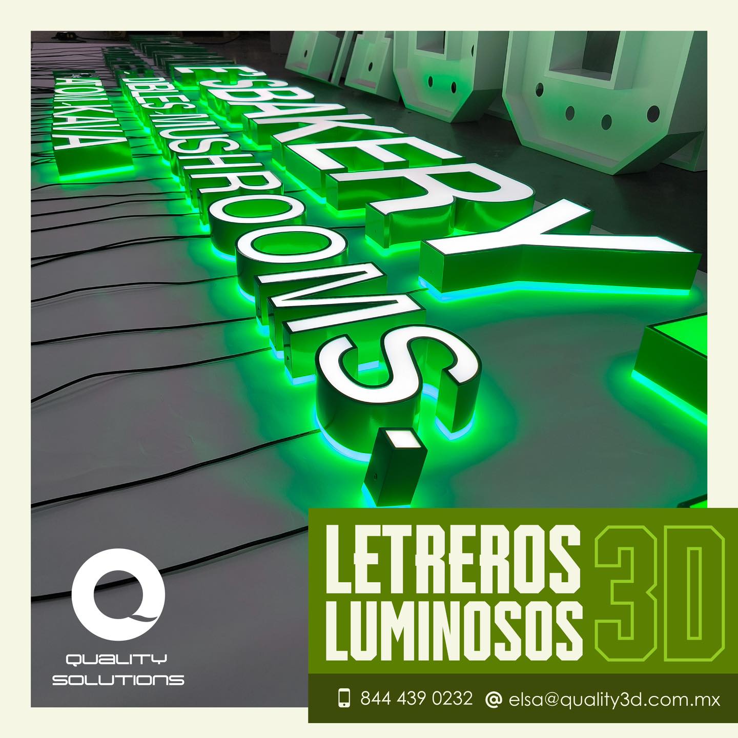 Letreros luminosos 3D en producción